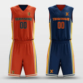 CLASSIC13 - Customized Reversible Sublimated Basketball Set