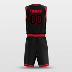 Black Red - Customized Basketball Jersey Set Design