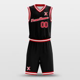 Black Red White - Custom Basketball Jersey Design for Team