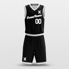 Black White - Custom Basketball Jersey Design for Team