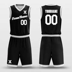 Black White - Custom Basketball Jersey Design for Team