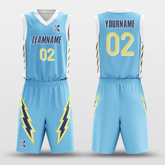 Blue Lightning - Customized Basketball Jersey Set Design
