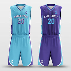 Blue Bay - Custom Reversible Sublimated Basketball Jersey Set