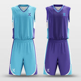 Blue Bay - Custom Reversible Sublimated Basketball Jersey Set