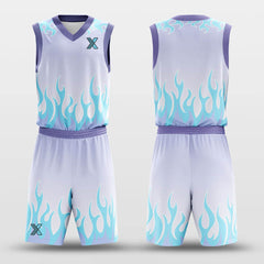 Blue Flame - Customized Basketball Jersey Set Design BK160109S