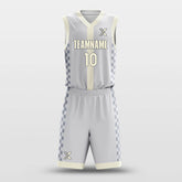 Checkerboard Blue - Customized Basketball Jersey Set Sublimated BK160123S