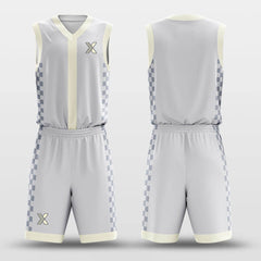 Checkerboard Blue - Customized Basketball Jersey Set Sublimated BK160123S