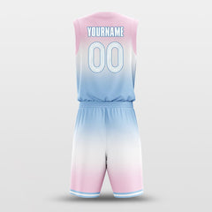 Gradient Blue Powder - Customized Basketball Jersey Design