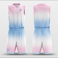 Gradient Blue Powder - Customized Basketball Jersey Design