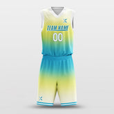 Gradient Yellow Blue - Customized Basketball Jersey Design
