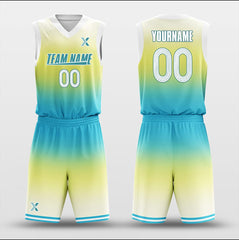 Gradient Yellow Blue - Customized Basketball Jersey Design