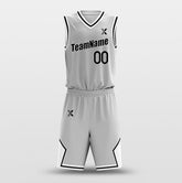 Gray White - Custom Basketball Jersey Design for Team