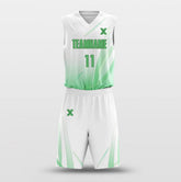 Green Leaves - Customized Basketball Jersey Set Sublimated BK160611S