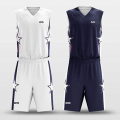 Neon Five Stars - Custom Reversible Basketball Jersey Set Sublimated BK260601S