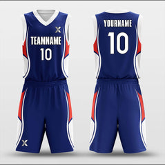 Titan Blue - Customized Basketball Jersey Set Design BK160107S
