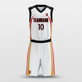 Vertical Strips White - Customized Basketball Jersey Set Sublimated