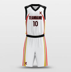 Vertical Strips White - Customized Basketball Jersey Set Sublimated