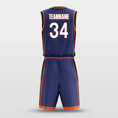 Vintage Blue Orange - Customized Basketball Jersey Set Sublimated