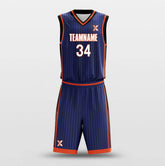 Vintage Blue Orange - Customized Basketball Jersey Set Sublimated
