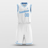 White Blue - Custom Basketball Jersey Design for Team
