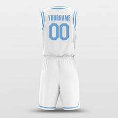 White Blue - Custom Basketball Jersey Design for Team