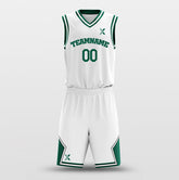 White Green - Custom Basketball Jersey Design for Team