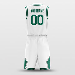White Green - Custom Basketball Jersey Design for Team