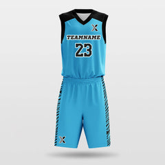 Blue Leopard - Custom Sublimated Basketball Jersey Set