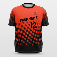 Red Lattice- Customized Short Sleeve Jersey Loose Shoulder