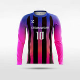 Classics Gradient Stripe - Custom Kids Long Sleeve Soccer Jersey