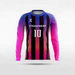 Classics Gradient Stripe - Custom Kids Long Sleeve Soccer Jersey