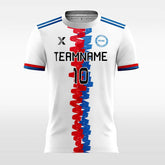 Red and Blue Graphic - Custom Kids Soccer Jerseys Design White