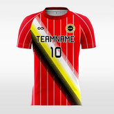 Polka Dot - Kids Custom Soccer Jerseys Design Red Stripe