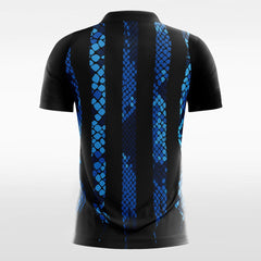 Snake Print - Custom Kids Soccer Jerseys Design Blue Stripe