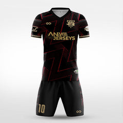 XTeamwear Soccer Uniforms black / S Raging Bolt - Custom Soccer Jerseys Kit Sublimated for Team - WS204GCKB3