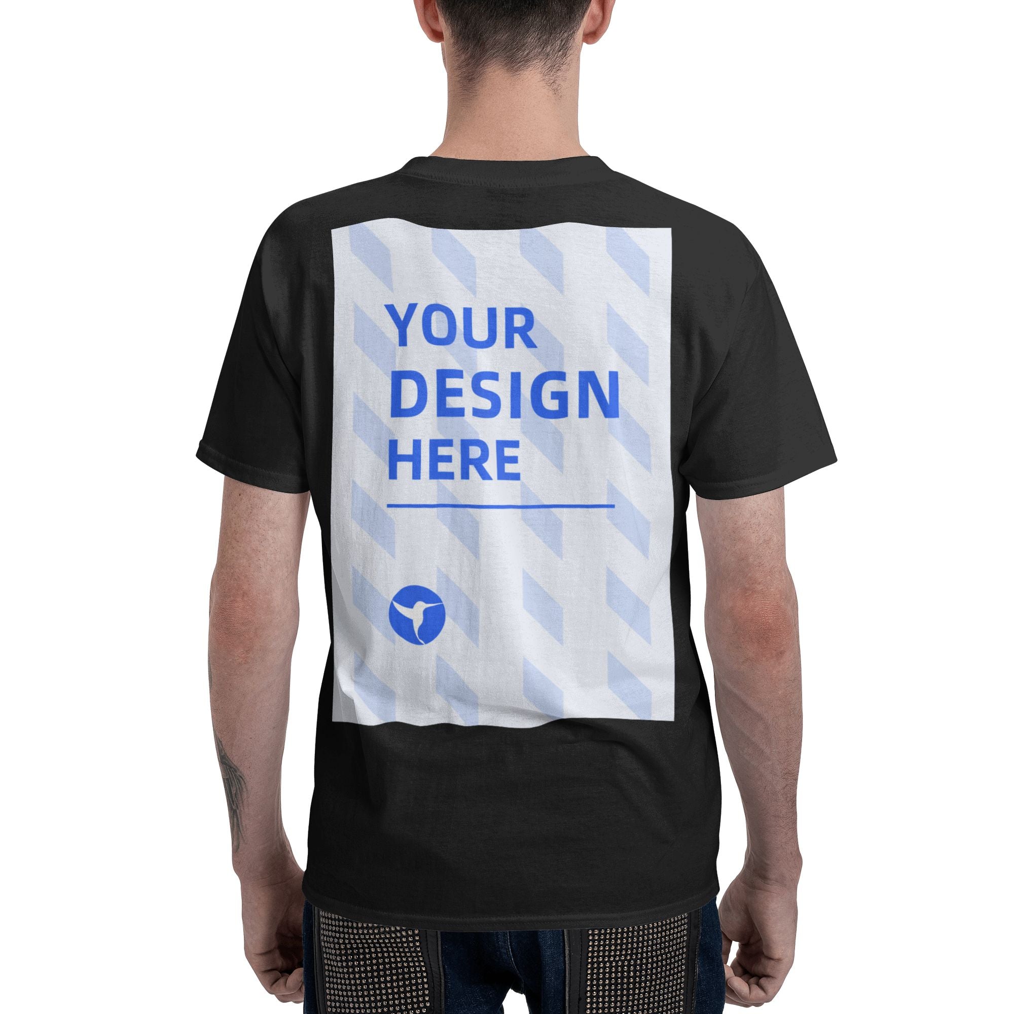 Custom T-shirt printing 180g men's round neck short T-shirt