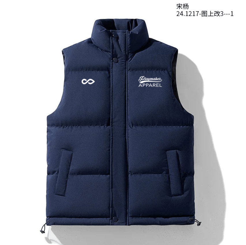 Unisex Stand Collar Thick Winter Cotton Vest.