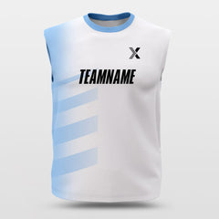 Blue Lake - Customized Wide Shoulder Basketball Jersey Sleeveless