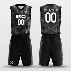 Black Camouflage - Custom Sublimated Basketball Jersey Set