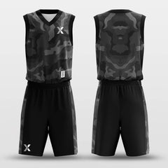 Black Camouflage - Custom Sublimated Basketball Jersey Set