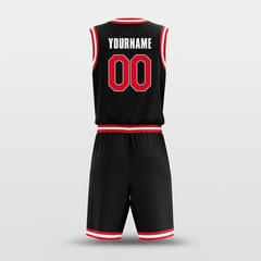 Black Red White - Custom Basketball Jersey Design for Team