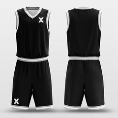 Black White - Custom Basketball Jersey Design for Team