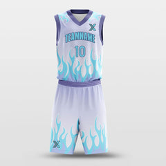 Blue Flame - Customized Basketball Jersey Set Design BK160109S