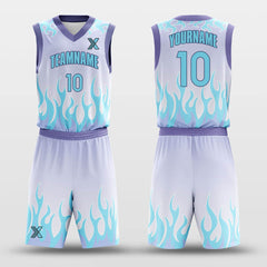 Blue Flame - Customized Basketball Jersey Set Design BK160109S