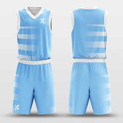 Blue Lake - Customized Basketball Jersey Design Striped
