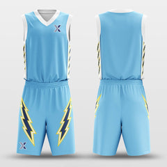 Blue Lightning - Customized Basketball Jersey Set Design