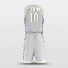 Checkerboard Blue - Customized Basketball Jersey Set Sublimated BK160123S