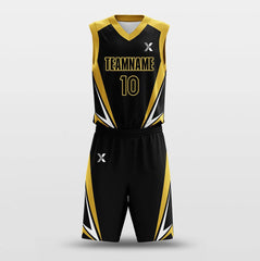 Golden Armor Glory - Customized Basketball Jersey Set Design BK160128S