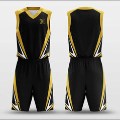 Golden Armor Glory - Customized Basketball Jersey Set Design BK160128S