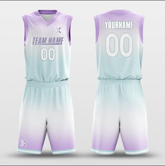 Gradate Purple Green - Customized Basketball Jersey Design